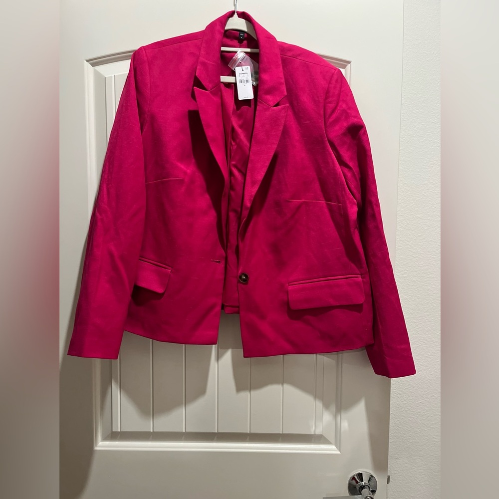 Express Fuchsia linen blend Blazer for Women